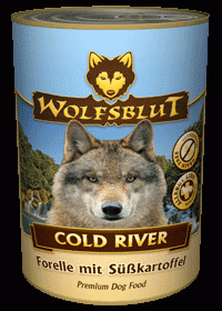 Консервы Wolfsblut (Волчья кровь) Cold River Adult (Холодная Река для взрослых) с форелью и бататом 395гр Консервы Wolfsblut (Волчья кровь) Cold River Adult (Холодная Река для взрослых) с форелью и бататом 395гр