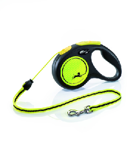 Flexi рулетка-трос для собак, желтая, New Neon M Cord 5м 20кг Flexi рулетка-трос для собак, желтая, New Neon M Cord 5м 20кг