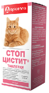Apicenna стоп цистит для кошек: лечение и профилактика МКБ, 15 таб Apicenna стоп цистит для кошек: лечение и профилактика МКБ, 15 таб