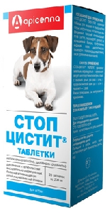Apicenna стоп цистит для собак: лечение и профилактика МКБ, 20 таб Apicenna стоп цистит для собак: лечение и профилактика МКБ, 20 таб