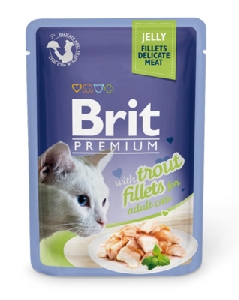 Brit паучи Premium для кошек: кусочки в желе из филе форели Brit паучи Premium для кошек: кусочки в желе из филе форели