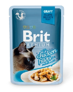 Brit паучи Premium для кошек: кусочки из куриного филе в соусе Brit паучи Premium для кошек: кусочки из куриного филе в соусе