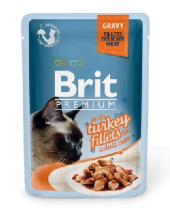 Brit паучи Premium для кошек: кусочки из филе индейки в соусе Brit паучи Premium для кошек: кусочки из филе индейки в соусе