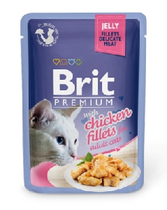 Brit паучи Premium для кошек: кусочки в желе из куриного филе Brit паучи Premium для кошек: кусочки в желе из куриного филе