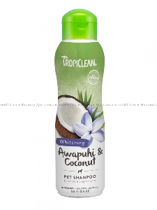 Tropiclean «Авапухи и Кокос» шампунь для животных с белой шерстью Tropiclean «Авапухи и Кокос» шампунь для животных с белой шерстью
