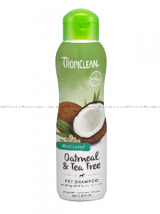 Tropiclean лечебный «Овсянный с экстрактом чайного дерева» шампунь для собак Tropiclean лечебный «Овсянный с экстрактом чайного дерева» шампунь для собак