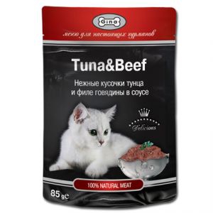 GINA консервы тунец с говядиной в соусе GINA консервы тунец с говядиной в соусе